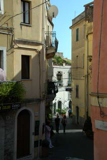 Straat in Taormina